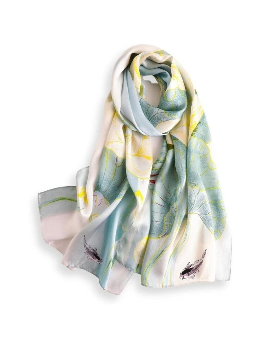 🆕 Women Green Mulberry Silk Long Scarf Large Oblong Shawl Head Neck Hair Wrap